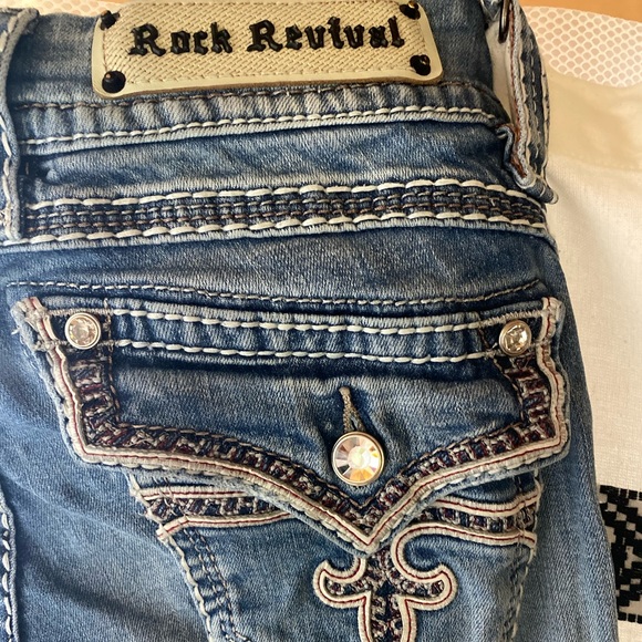 EUC Rock Revival Stephanie Denim Skinny Jean 27 - Picture 3 of 8